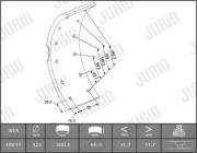 1581701510 Sada brzdoveho oblozeni, bubnova brzda JURID