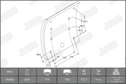 1949405380 Sada brzdoveho oblozeni, bubnova brzda JURID