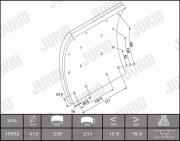 1993221070 JURID sada brzd. obloż., bubn. brzda 1993221070 JURID