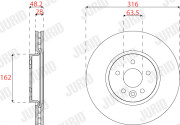 563304JC Brzdový kotouč JURID
