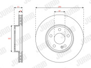 563676JC Brzdový kotouč JURID