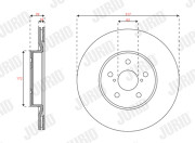 563745JC JURID brzdový kotúč 563745JC JURID