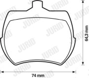 571212D JURID sada brzdových platničiek kotúčovej brzdy 571212D JURID
