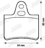 571220J JURID sada brzdových platničiek kotúčovej brzdy 571220J JURID