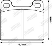 571236D JURID sada brzdových platničiek kotúčovej brzdy 571236D JURID