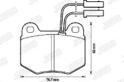 571450J JURID sada brzdových platničiek kotúčovej brzdy 571450J JURID