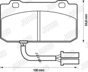 571461J JURID sada brzdových platničiek kotúčovej brzdy 571461J JURID