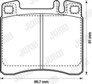 571478J JURID sada brzdových platničiek kotúčovej brzdy 571478J JURID