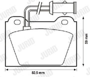 571531J JURID sada brzdových platničiek kotúčovej brzdy 571531J JURID