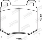 571805J JURID sada brzdových platničiek kotúčovej brzdy 571805J JURID