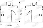 571806J Sada brzdových destiček, kotoučová brzda JURID