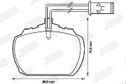 571820J JURID sada brzdových platničiek kotúčovej brzdy 571820J JURID