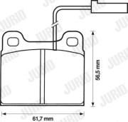 571860J JURID sada brzdových platničiek kotúčovej brzdy 571860J JURID