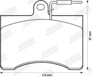 571895J JURID sada brzdových platničiek kotúčovej brzdy 571895J JURID