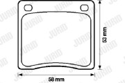 572101J JURID sada brzdových platničiek kotúčovej brzdy 572101J JURID