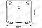572103J JURID sada brzdových platničiek kotúčovej brzdy 572103J JURID