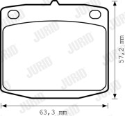 572108J Sada brzdových destiček, kotoučová brzda JURID