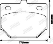 572111J Sada brzdových destiček, kotoučová brzda JURID