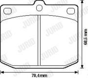 572115J JURID sada brzdových platničiek kotúčovej brzdy 572115J JURID