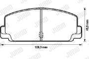 572204J Sada brzdových destiček, kotoučová brzda JURID