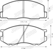 572303J JURID sada brzdových platničiek kotúčovej brzdy 572303J JURID