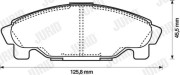 572409J Sada brzdových destiček, kotoučová brzda JURID