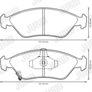 572531J JURID sada brzdových platničiek kotúčovej brzdy 572531J JURID