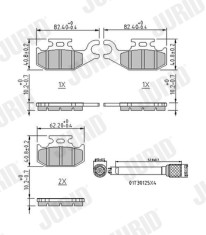 573410J JURID sada brzdových platničiek kotúčovej brzdy 573410J JURID