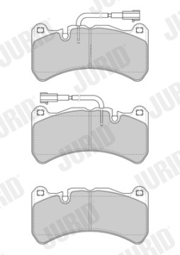573663J JURID sada brzdových platničiek kotúčovej brzdy 573663J JURID