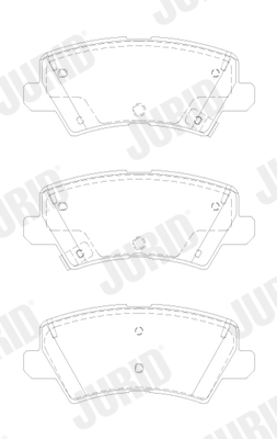 573811J JURID sada brzdových platničiek kotúčovej brzdy 573811J JURID