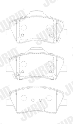 573911J JURID sada brzdových platničiek kotúčovej brzdy 573911J JURID