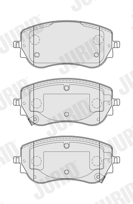 574107J Sada brzdových destiček, kotoučová brzda JURID