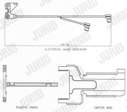 587014 Výstražný kontakt, opotřebení obložení JURID