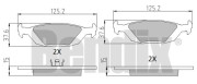 510077 BENDIX sada brzdových platničiek kotúčovej brzdy 510077 BENDIX