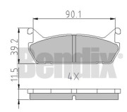 510078 Sada brzdových destiček, kotoučová brzda BENDIX