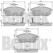 510086 BENDIX sada brzdových platničiek kotúčovej brzdy 510086 BENDIX