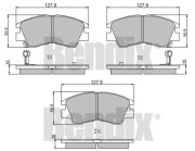 510143 Sada brzdových destiček, kotoučová brzda BENDIX