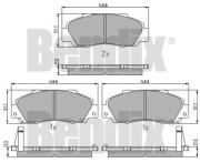 510157 BENDIX sada brzdových platničiek kotúčovej brzdy 510157 BENDIX