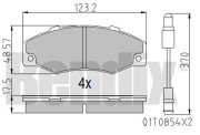 510194 Sada brzdových destiček, kotoučová brzda BENDIX