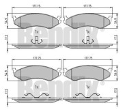 510332 Sada brzdových destiček, kotoučová brzda BENDIX