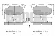 510433 BENDIX sada brzdových platničiek kotúčovej brzdy 510433 BENDIX