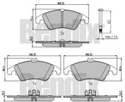 510595 Sada brzdových destiček, kotoučová brzda BENDIX