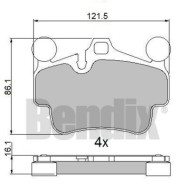 510740 Sada brzdových destiček, kotoučová brzda BENDIX