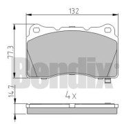 510783 BENDIX sada brzdových platničiek kotúčovej brzdy 510783 BENDIX