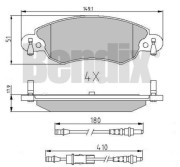 510841 BENDIX sada brzdových platničiek kotúčovej brzdy 510841 BENDIX