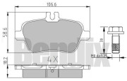 510914 Sada brzdových destiček, kotoučová brzda BENDIX