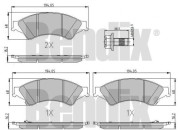 511068 Sada brzdových destiček, kotoučová brzda BENDIX