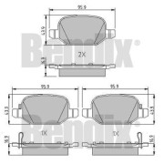 511117 Sada brzdových destiček, kotoučová brzda BENDIX