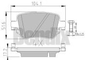 511132 BENDIX sada brzdových platničiek kotúčovej brzdy 511132 BENDIX