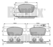 511133 BENDIX sada brzdových platničiek kotúčovej brzdy 511133 BENDIX